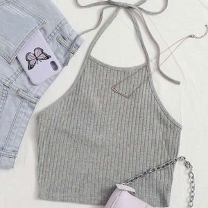 Gray Cropped Cami